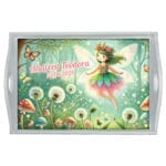 Tăviță pentru ceremonie turtă fete cu Zână - AMTMF-15 - albă - amintirimagice.ro