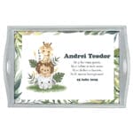Tăviță moț cu Animăluțe - AMTM-17 - albă - amintirimagice.ro