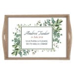 Tăviță moț/turtă personalizată cu nume, dată și mesaj - AMTM-18 - natur - amintirimagice.ro