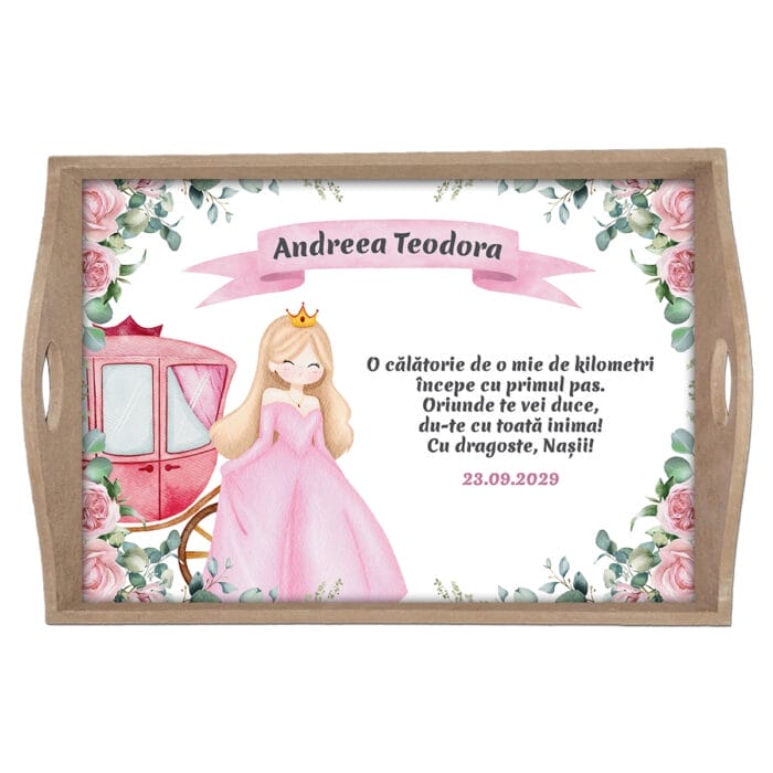 Tăviță moț fete cu Prințesă - AMTMF-21 - natur - amintirimagice.ro