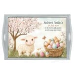 Set Tavă Moț Mielușel în Primăvară - AMTM-20 - alb - AmintiriMagice.ro