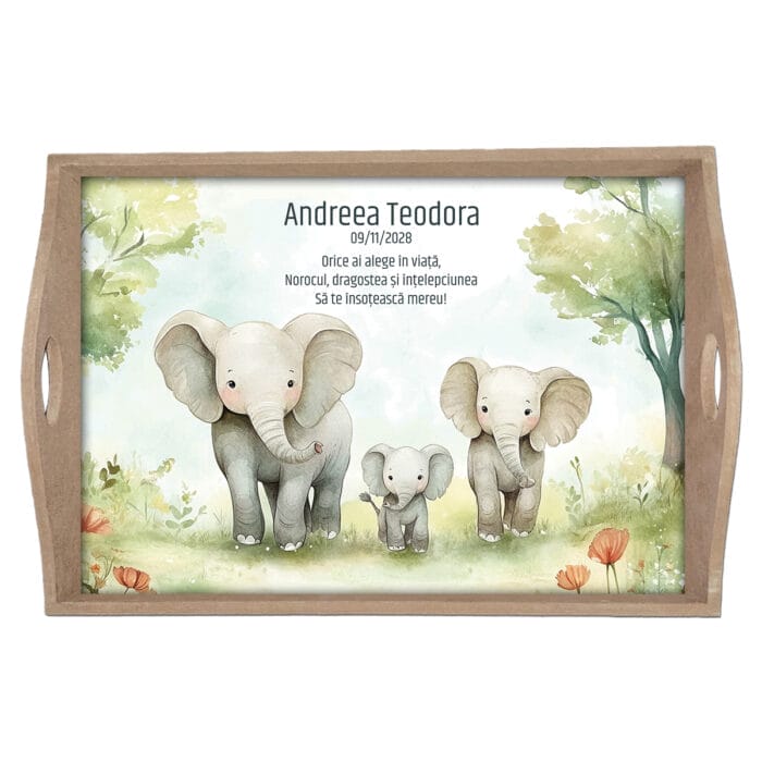 Tăviță Moț Familie de Elefanți - AMTM-21 - natur - AmintiriMagice.ro