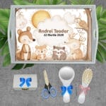 Forest Animals Tavă pentru tăierea moțului - AMTM-22 - set alb - AmintiriMagice.ro