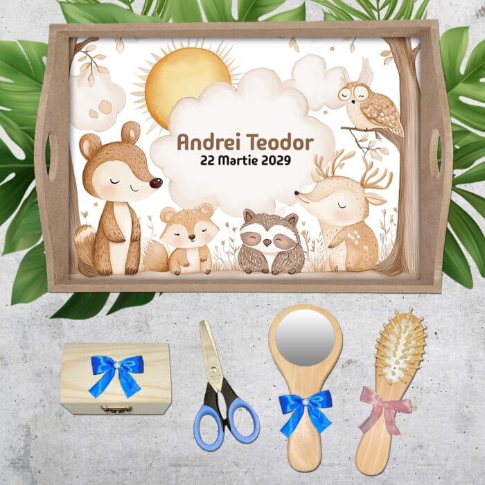 Forest Animals Tavă pentru tăierea moțului - AMTM-22 - set natur - AmintiriMagice.ro