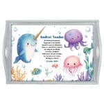 Tăviță moț personalizată Animale Marine - AMTM-24 - alb - AmintiriMagice.ro