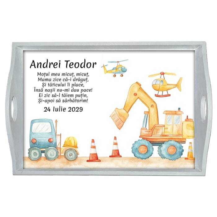 Set Moț Băieței Constructor - AMTMB-25 - alb - AmintiriMagice.ro