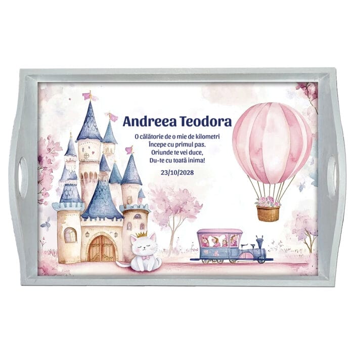 Visul Magic Set Tăviță Moț pentru Fetițe - AMTMB-28 - alb - amintirimagice.ro
