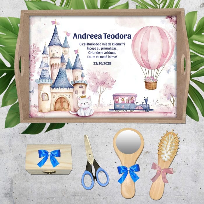 Visul Magic Set Tăviță Moț pentru Fetițe - AMTMB-28 - set natur - amintirimagice.ro