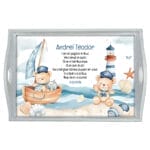 Set moț băieți Ursulețul Marinar - AMTMB-30 - alb - amintirimagice.ro