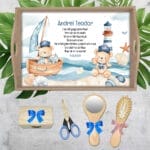 Set moț băieți Ursulețul Marinar - AMTMB-30 - set natur - amintirimagice.ro
