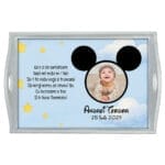 Set Moț băiat cu poză Mickey - AMTMB-32 - alb - amintirimagice.ro