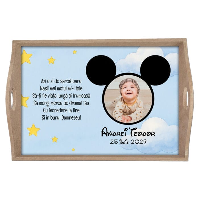 Set Moț băiat cu poză Mickey - AMTMB-32 - natur - amintirimagice.ro