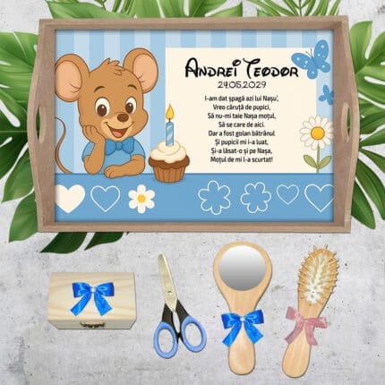 Set moț un an Șoricel Albastru - AMTMB-34 - set natur - amintirimagice.ro