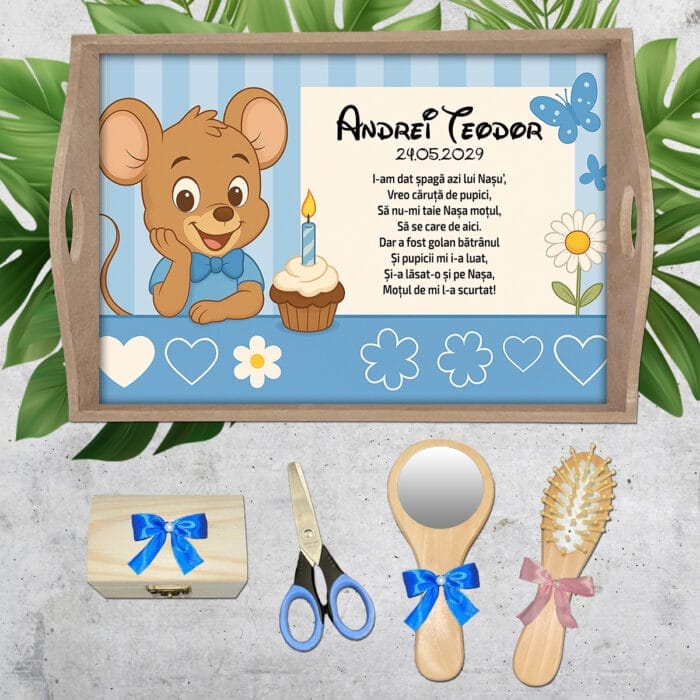 Set moț un an Șoricel Albastru - AMTMB-34 - set natur - amintirimagice.ro