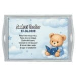 Taviță moț personalizată pentru băieți- AMTMB-35 - alb - amintirimagice.ro