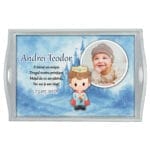 Tăviță moț băieți cu Poză și Prinț - AMTMB-37 - alb - amintirimagice.ro