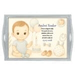 Tavă moț personalizată Baby Boy - AMTMB-38 - alb - amintirimagice.ro