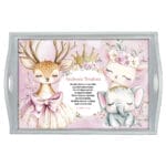 Cute Ballet - Tăviță Moț Fete - AMTMB-30 - alb - amintirimagice.ro