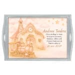 Tavă turtă fete Trenulețul Fermecat - AMTMB-36 - alb - amintirimagice.ro