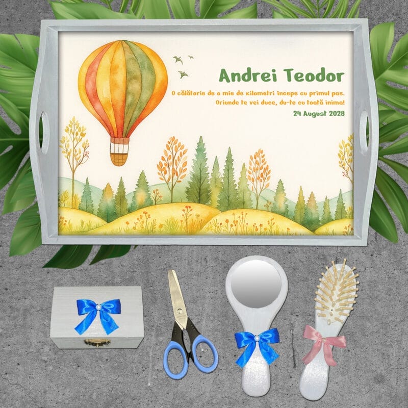 Tăviță moț - Balonul cu Aer Cald - AMTM-25 - set alb