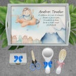 Tăviță moț pentru băieți - Iepurașul Aviator - AMTMB-40 - set alb