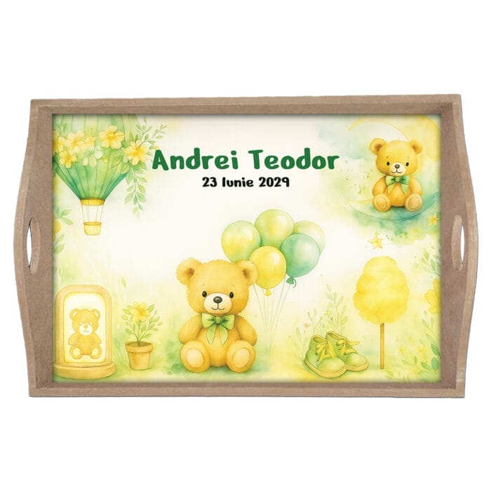 Set aniversare un an băieți cu Ursuleți - AMTMB-41 - natur