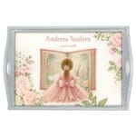 Tăviță moț Fete - Pictoriță - AMTMF-39 - alb