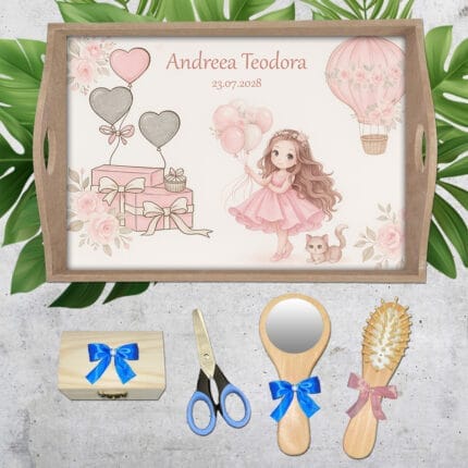 Tavă pentru moț - Fetiță cu Baloane - AMTMF-40 - set natur