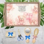 Set aniversare un an fete - Ursuleți Roz - AMTMF-43 - set natur