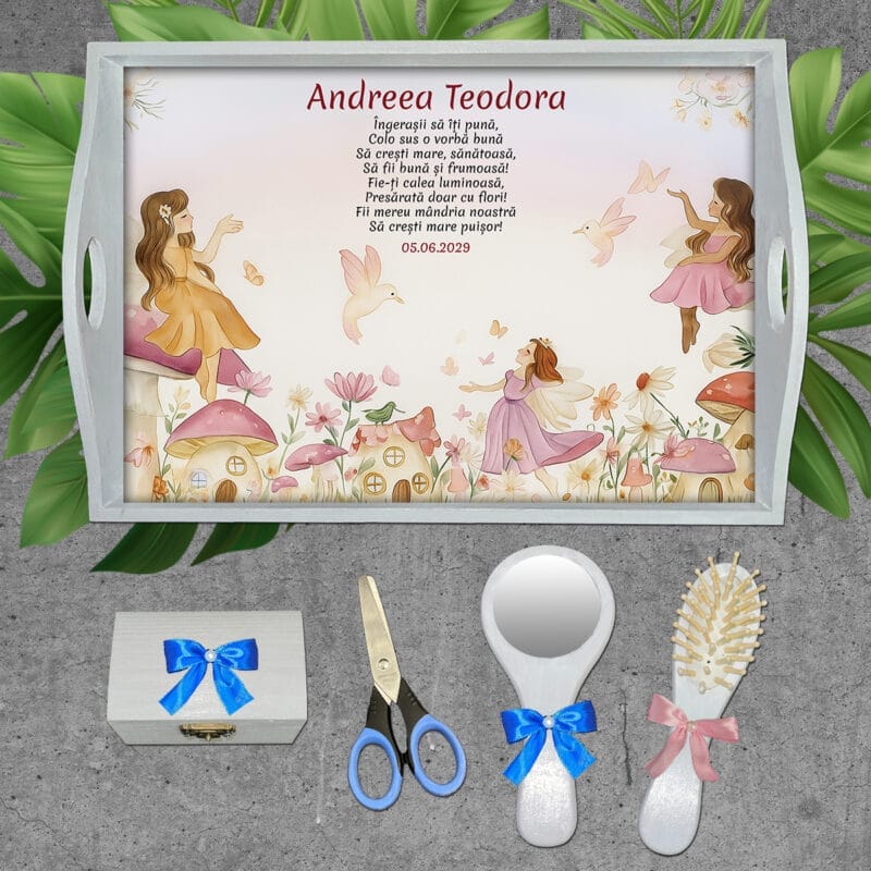 Tăviță moț fete - Zâne Fermecate - AMTMF-44 - set alb