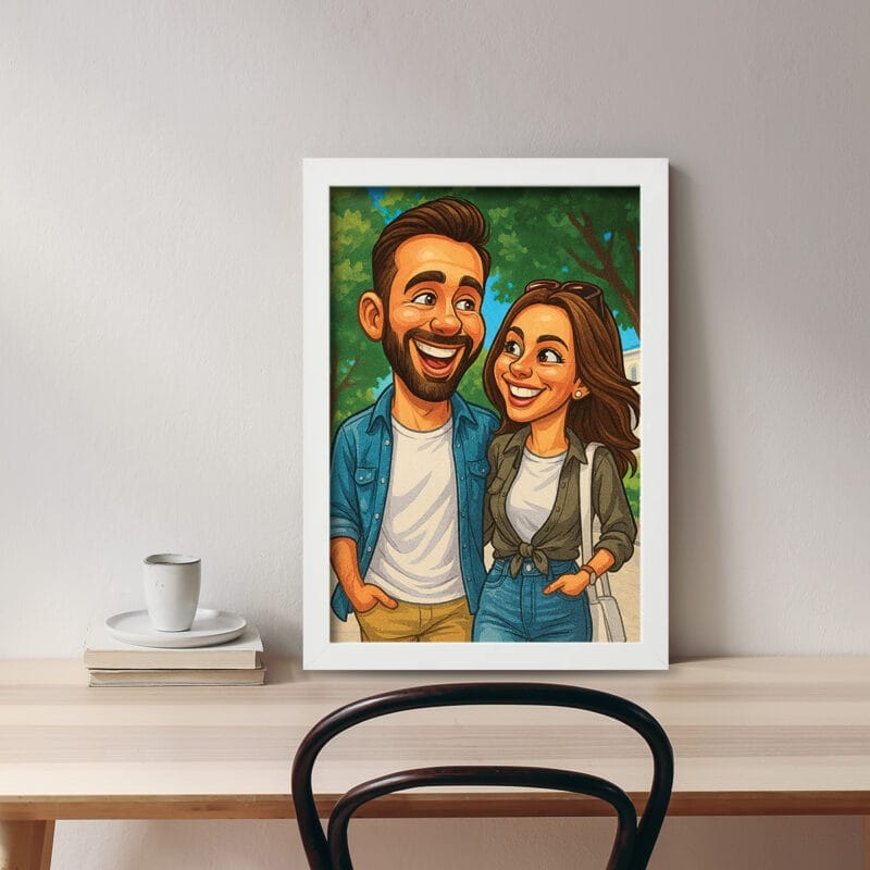 Tablou personalizat Caricatură Digitală pe birou