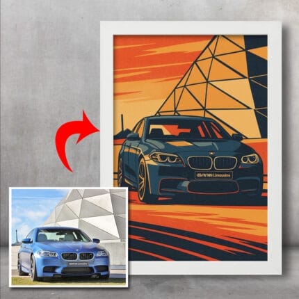 Tablou Personalizat cu Mașina Ta Stil Vintage - TP-AM11