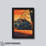 Tablou Personalizat cu Mașina Ta Stil Vintage - TP-AM11 - ramă neagră