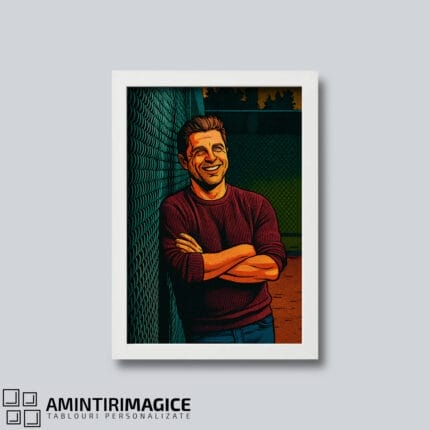 Tablou personalizat stil Benzi Desenate (Comic Book) - ramă albă