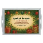 Tavă moț tematică Crăciun - AMTM-26 albă