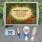 Tavă moț tematică Crăciun - AMTM-26 set alb