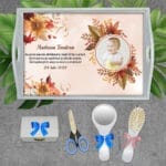 Tavă/Set Moț personalizată cu Poză - AMTM-28 set alb