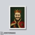 Portret Regal Personalizat - The King ramă albă