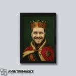 Portret Regal Personalizat - The King ramă neagră