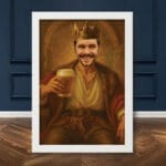 Tablou personalizat stil Portret Regal - Regele Berii Mockup