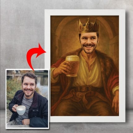 Tablou personalizat stil Portret Regal - Regele Berii